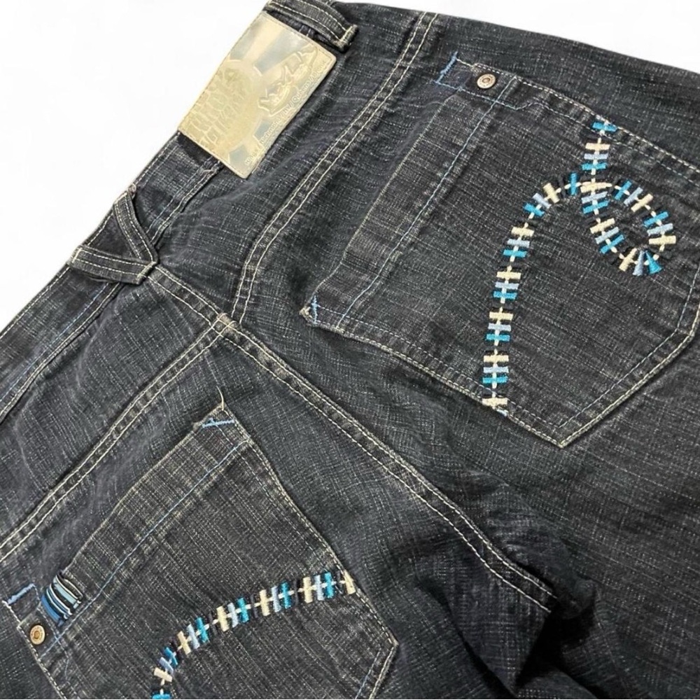 Vintage Y2K 5ive Jungle & Co. Baggy Embroidered Jeans Size 30 - Picture 3 of 7